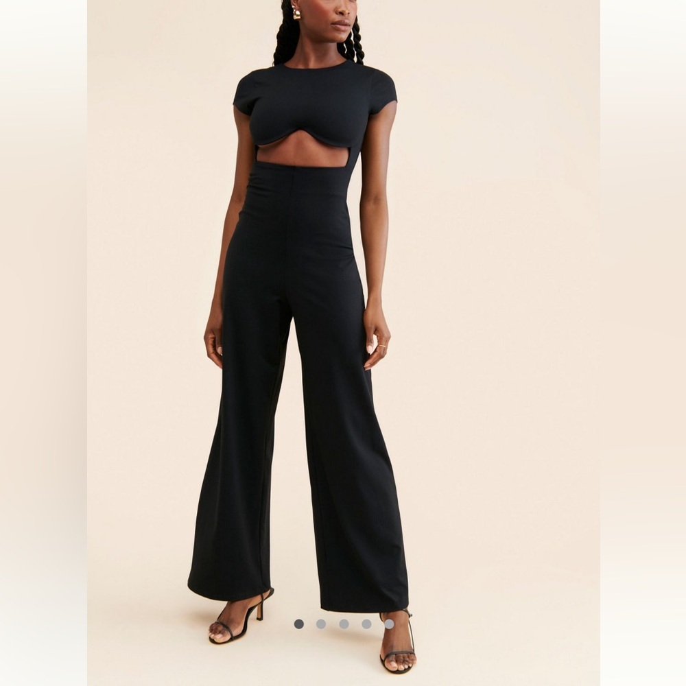Susana Monaco Reverse Sweetheart Jumpsuit Black Small | Excellent Condition